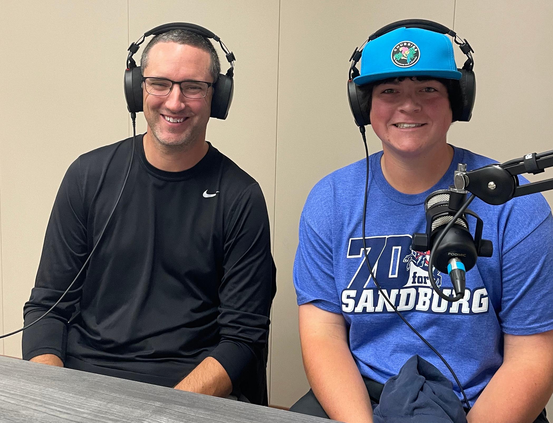 Ryan Twaddle (left) and Tyler Picken (right) were the guests for Episode 18 of the Sandburg Athletics Podcast.